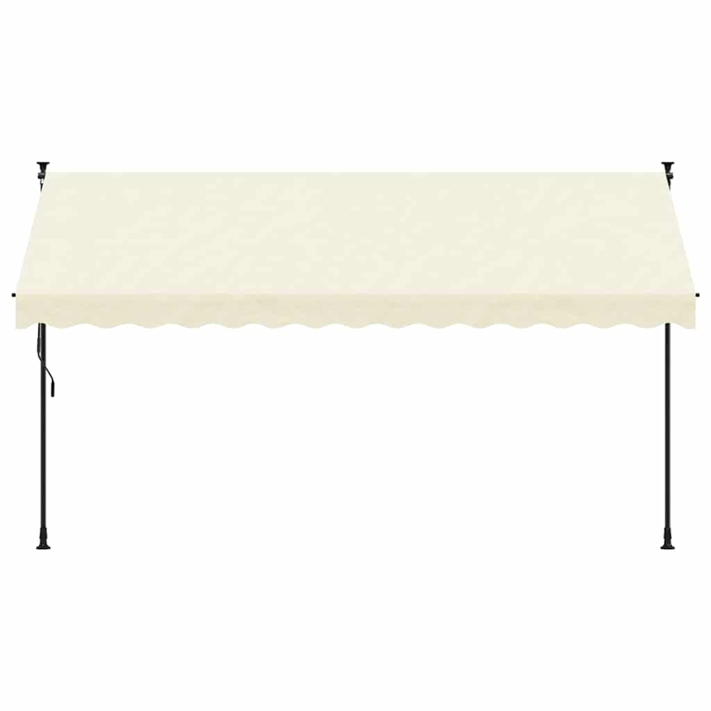 Toldo extensible vidaxx 350x150 cm tela y acero color crema