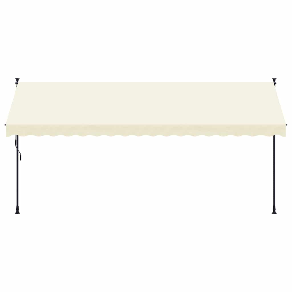 Tenda da sole estensibile Vidaxx 400x150 cm in tessuto e acciaio color crema