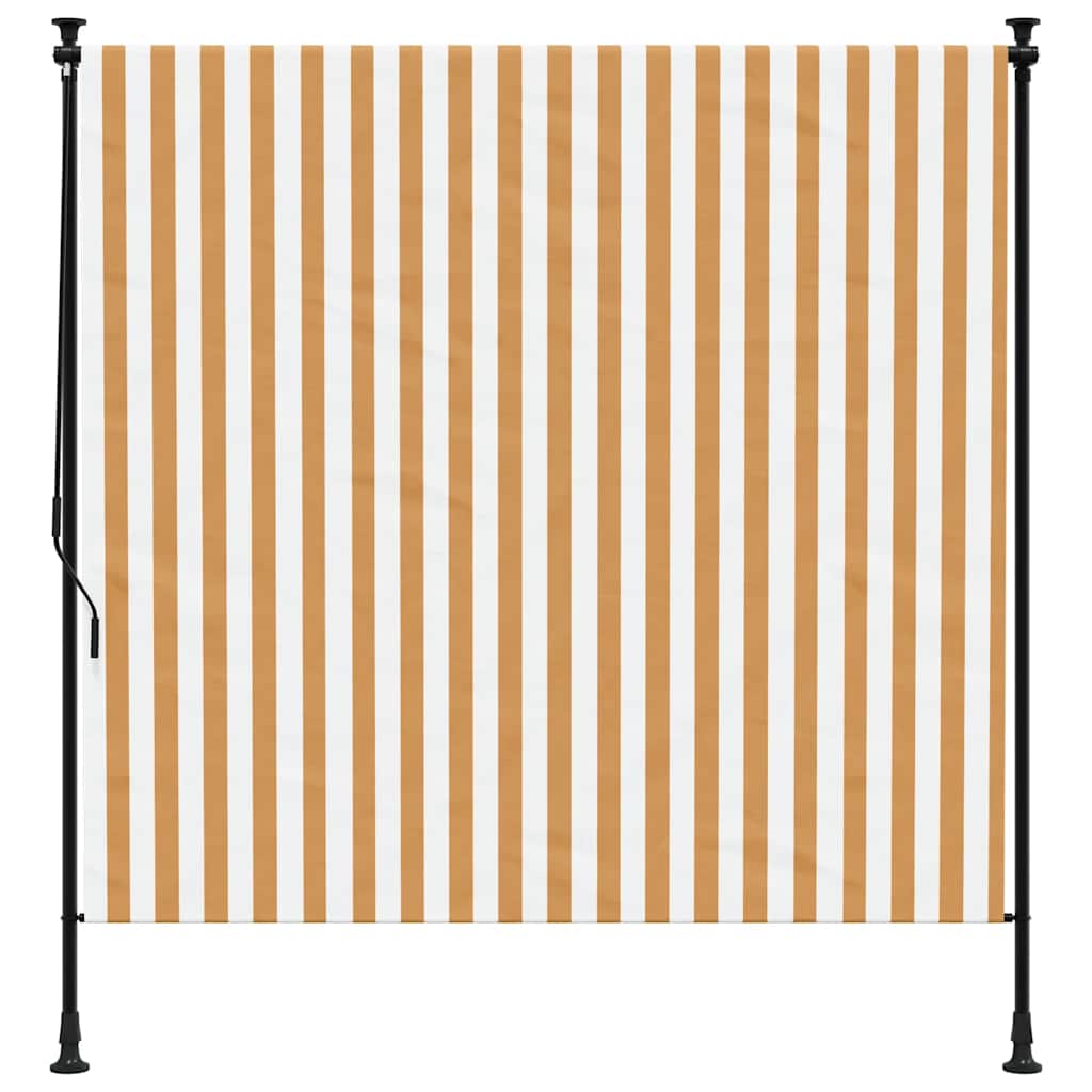 Vidaxl rullo cieco per tessuto esterno 150x270 cm e arancione in acciaio e bianco