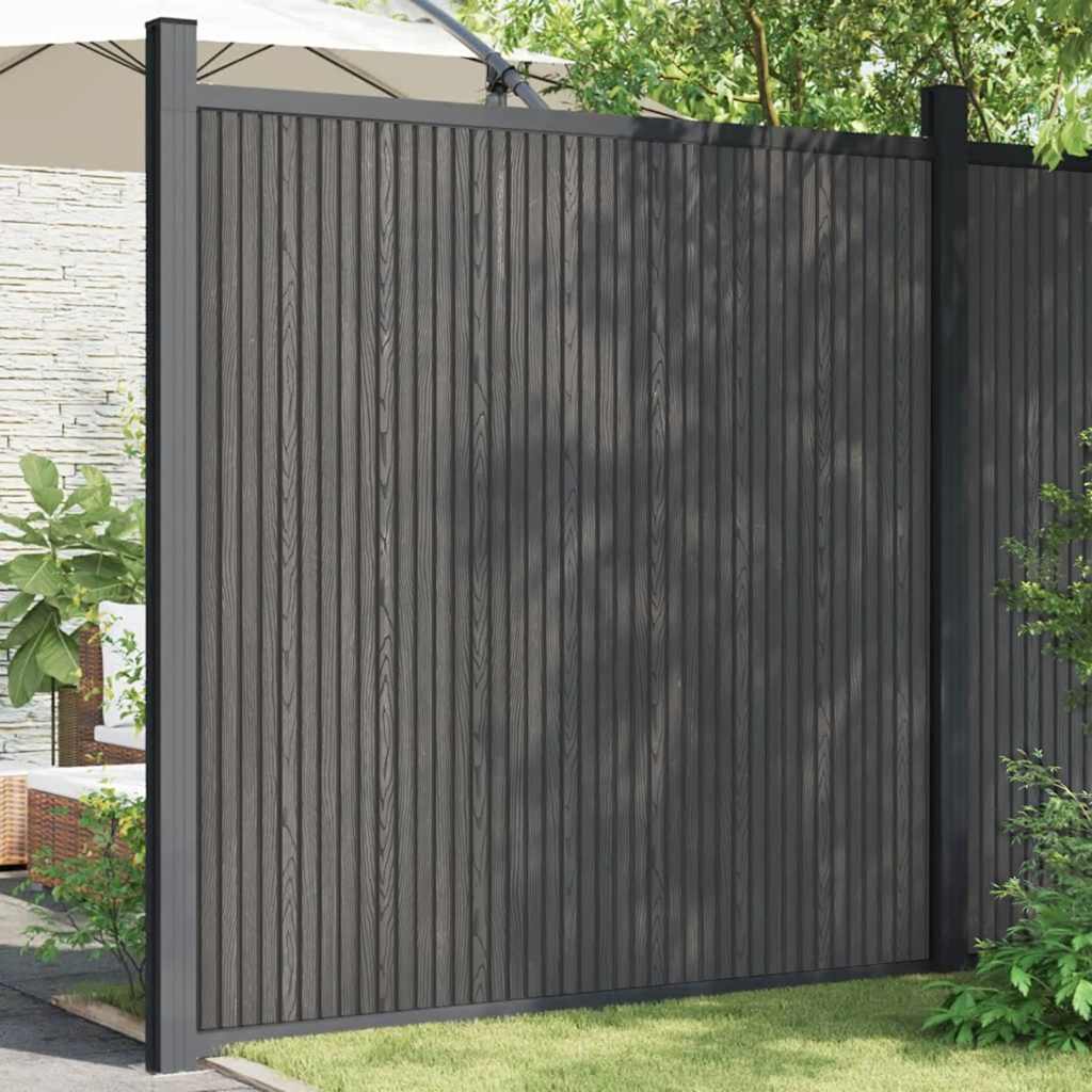 Panel de valla Vidaxl 173x186 cm HKC Gray