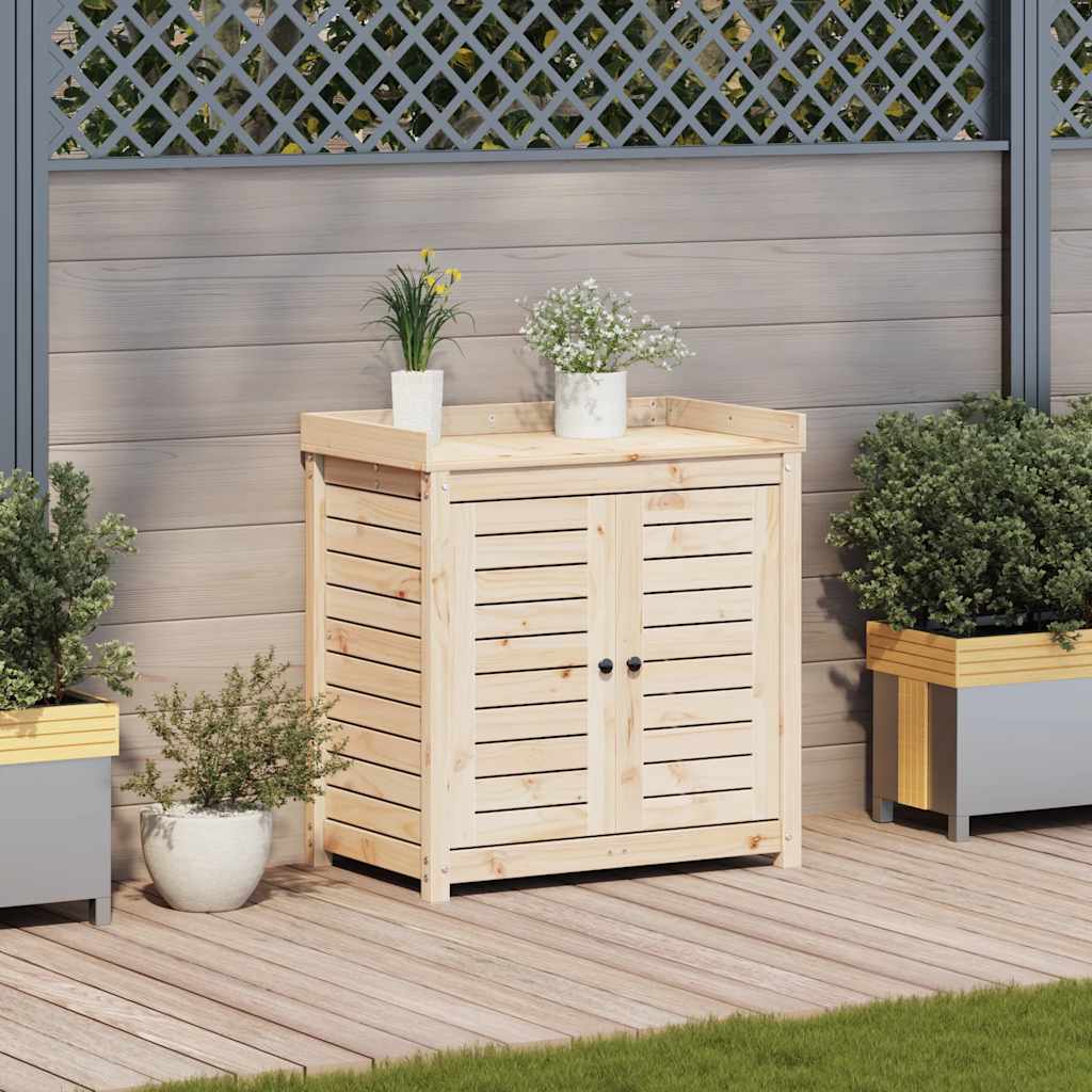 Vidaxl Botton Table con ripiani 82.5x50x86,5 cm Pino solido