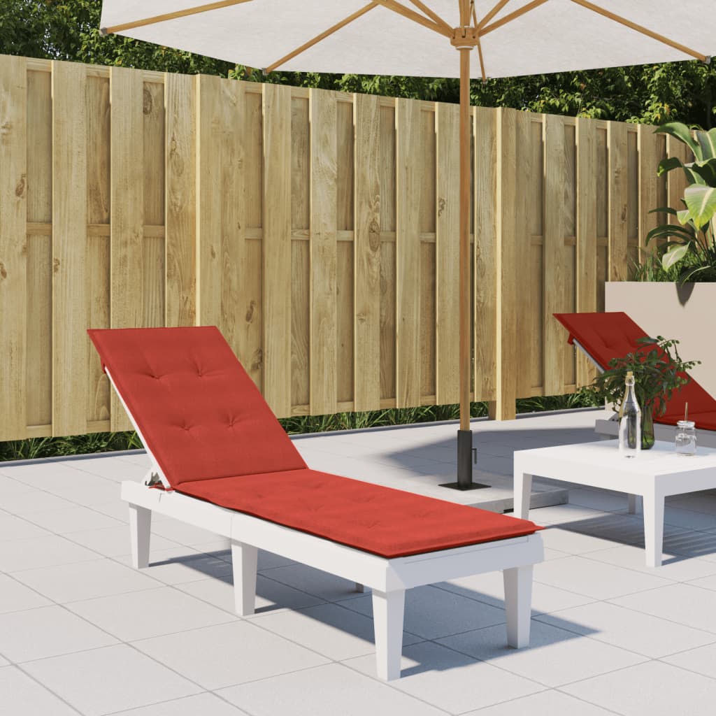 Vidaxl terrasstoelkussen (75+105) x 50 x 4 cm stof gemêleerd rood