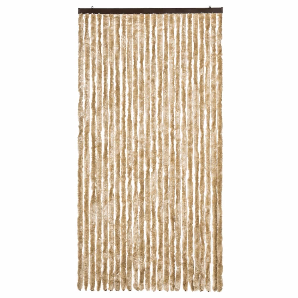 Vidaxl Fly Curtain 100x200 cm Chenille beige