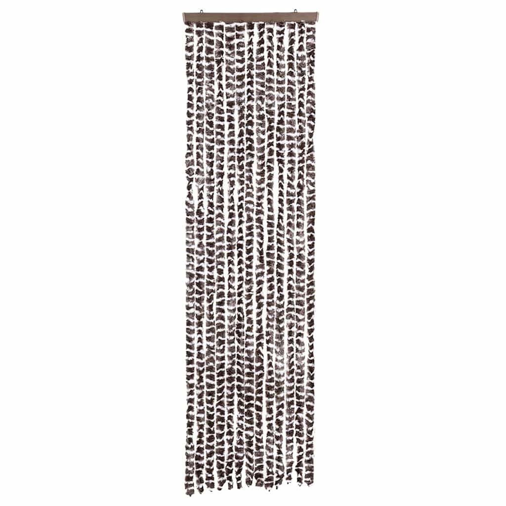 Vidaxl Fly Curtain 56x200 cm Chenille beige e Brown
