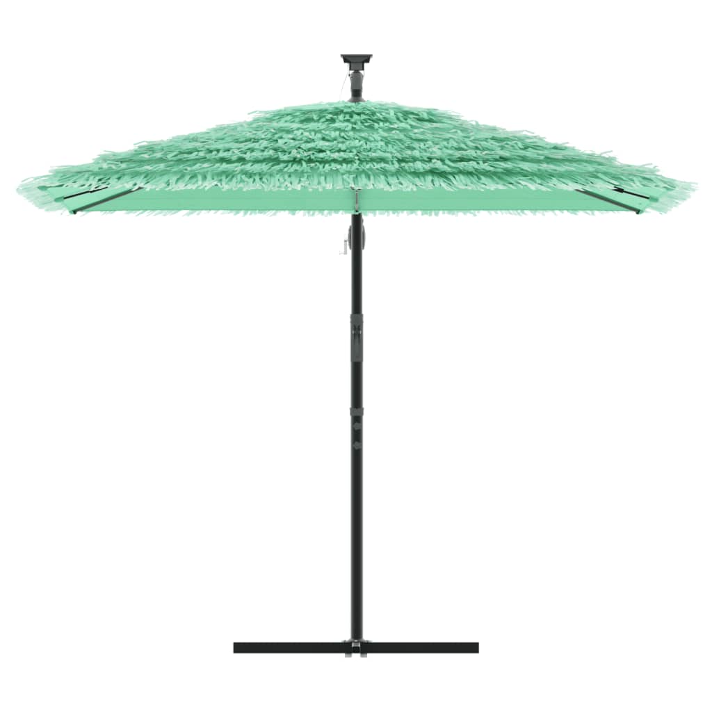 Parasol Vidaxl con poste de acero 246x246x230 cm verde