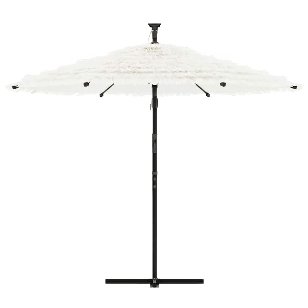 Parasol Vidaxl con poste de acero 269x269x235 cm blanco