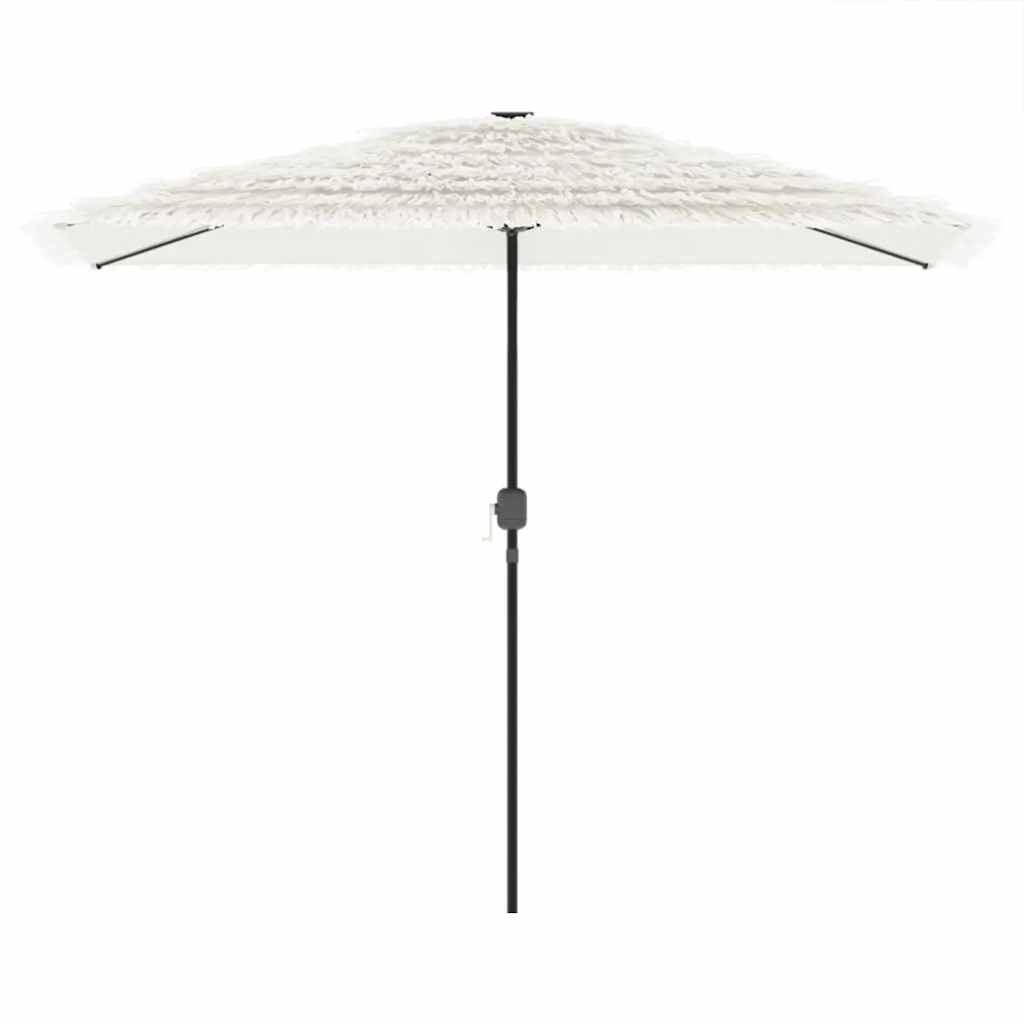 Parasol Vidaxl con poste de acero 300x200x250 cm blanco