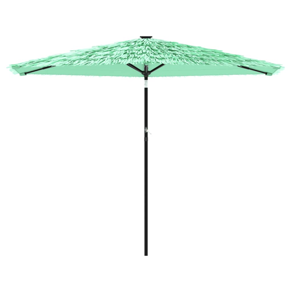 Parasol Vidaxl con poste de acero 288x288x225 cm verde