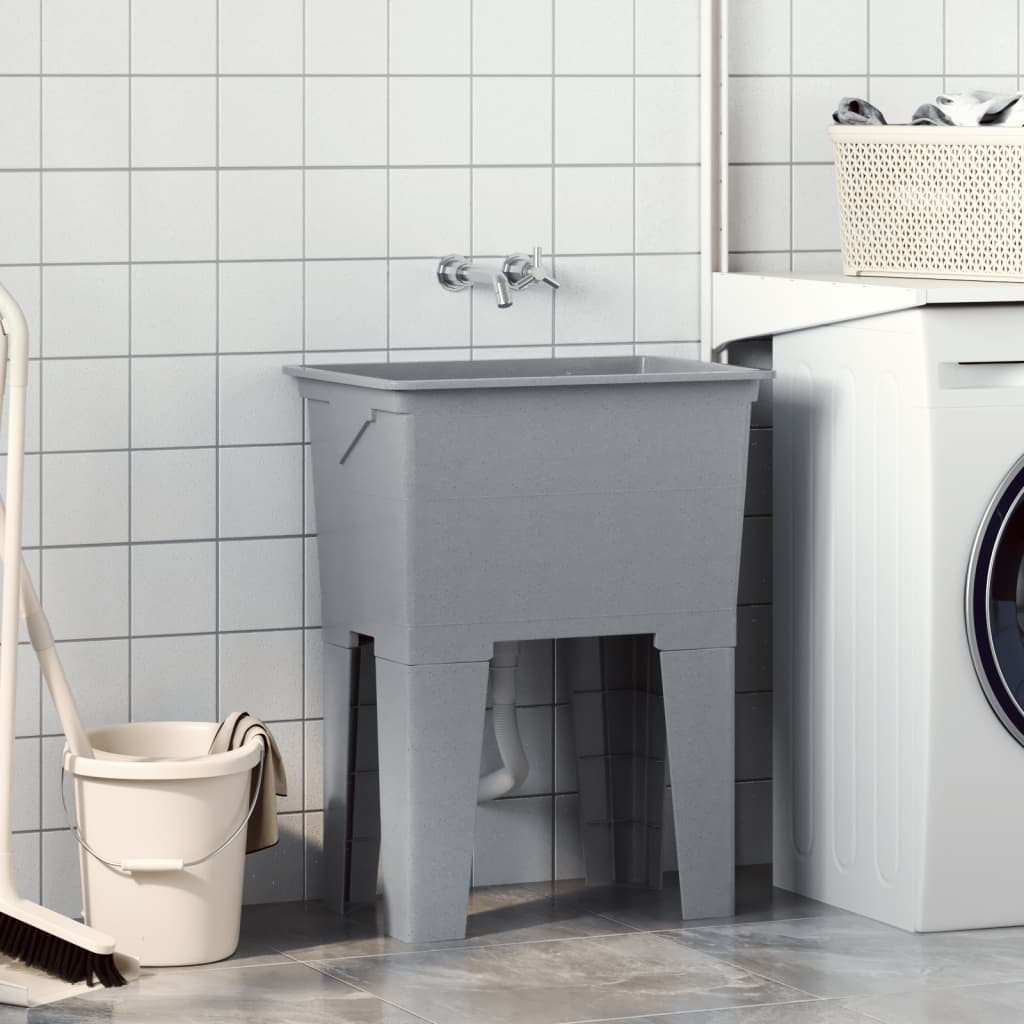 Vidaxx bañera 59x41x75 cm resina gris