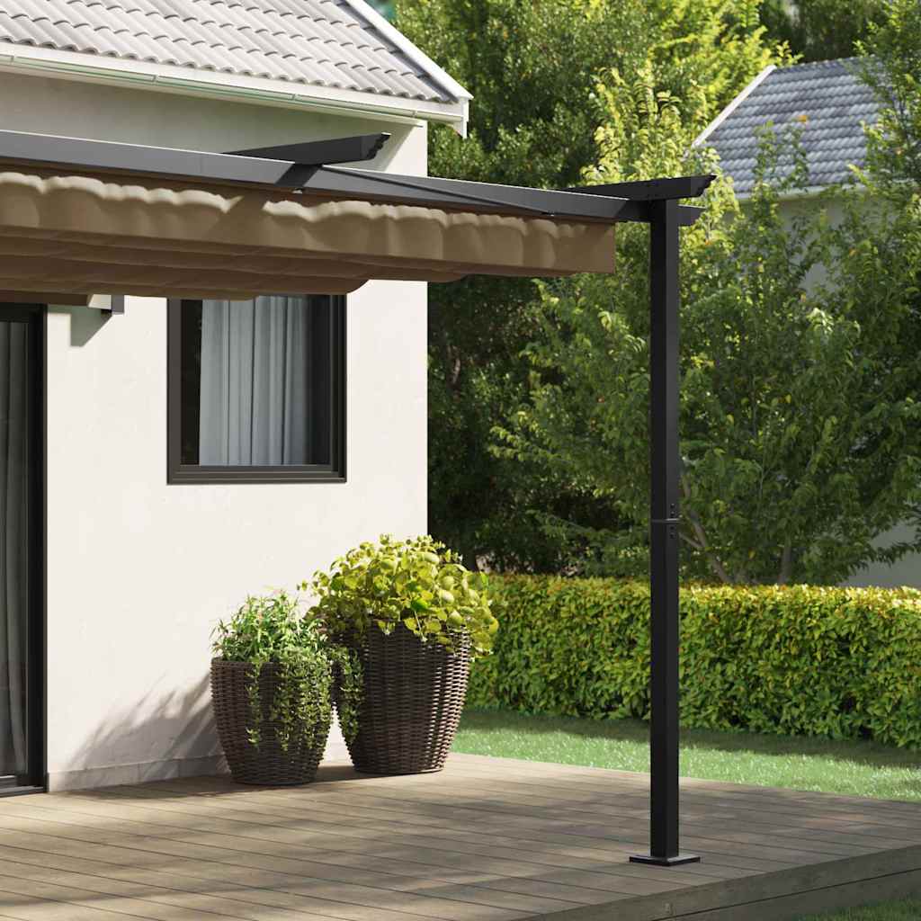 Gazebo Vidaxx tortora 300 x 300 x 200 cm poliestere