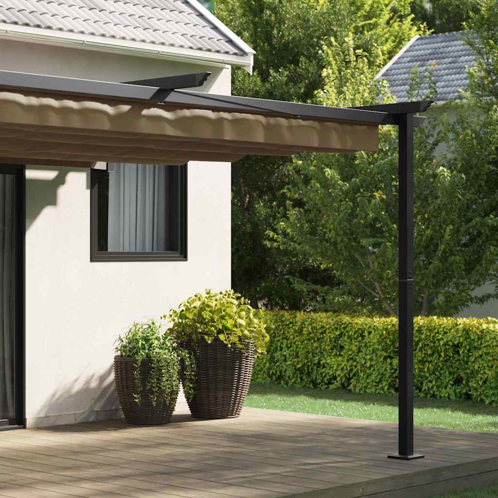 Gazebo Vidaxx tortora 400 x 300 x 200 cm poliestere