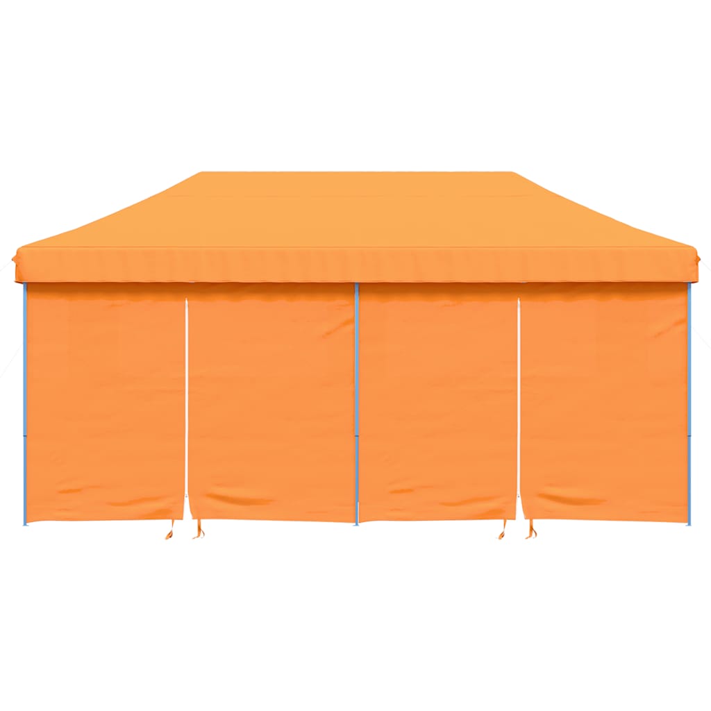 Tenda da festa pop-up pieghevole Vidaxx con 4 pareti laterali arancione