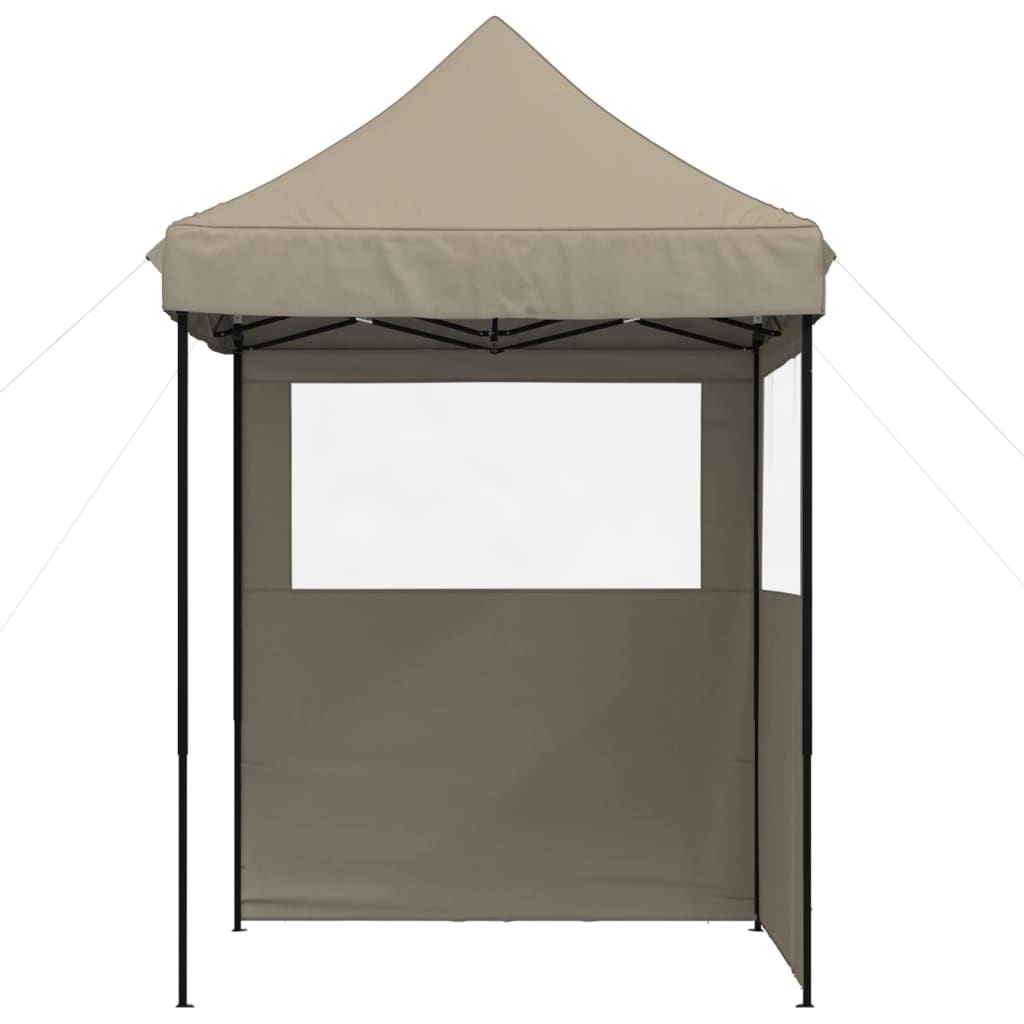 Tenda da festa pop-up pieghevole Vidaxx con 2 pareti laterali color talpa