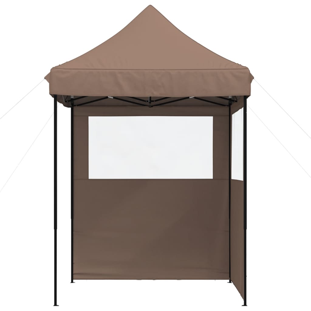 Tenda da festa pop-up pieghevole Vidaxx con 2 pareti laterali marrone