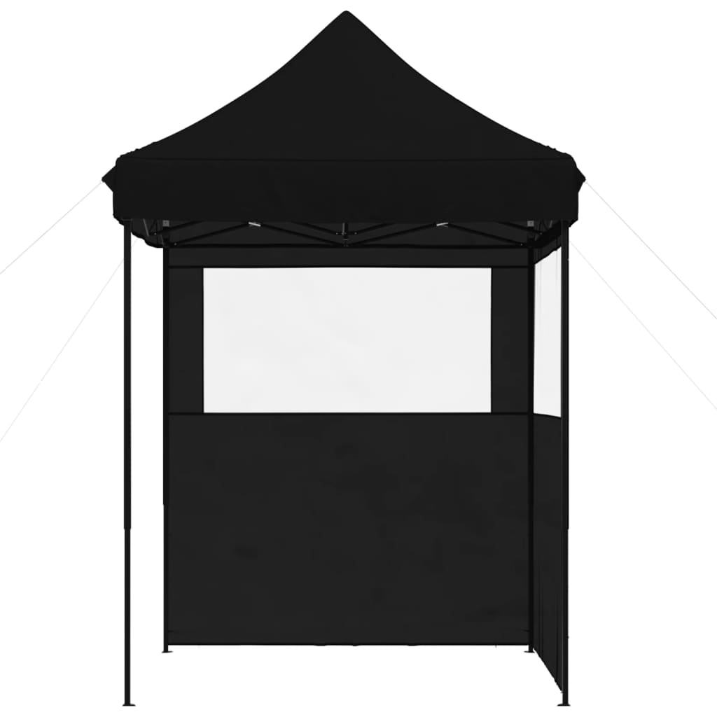 Tenda da festa pop-up pieghevole Vidaxx con 2 pareti laterali nera