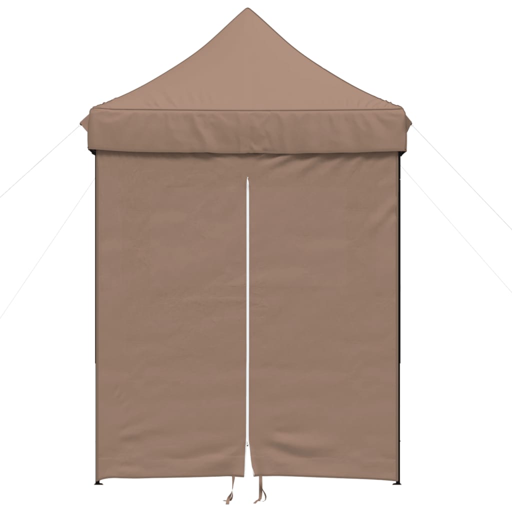 Carpa para fiestas emergente plegable Vidaxx con 4 paredes laterales marrón