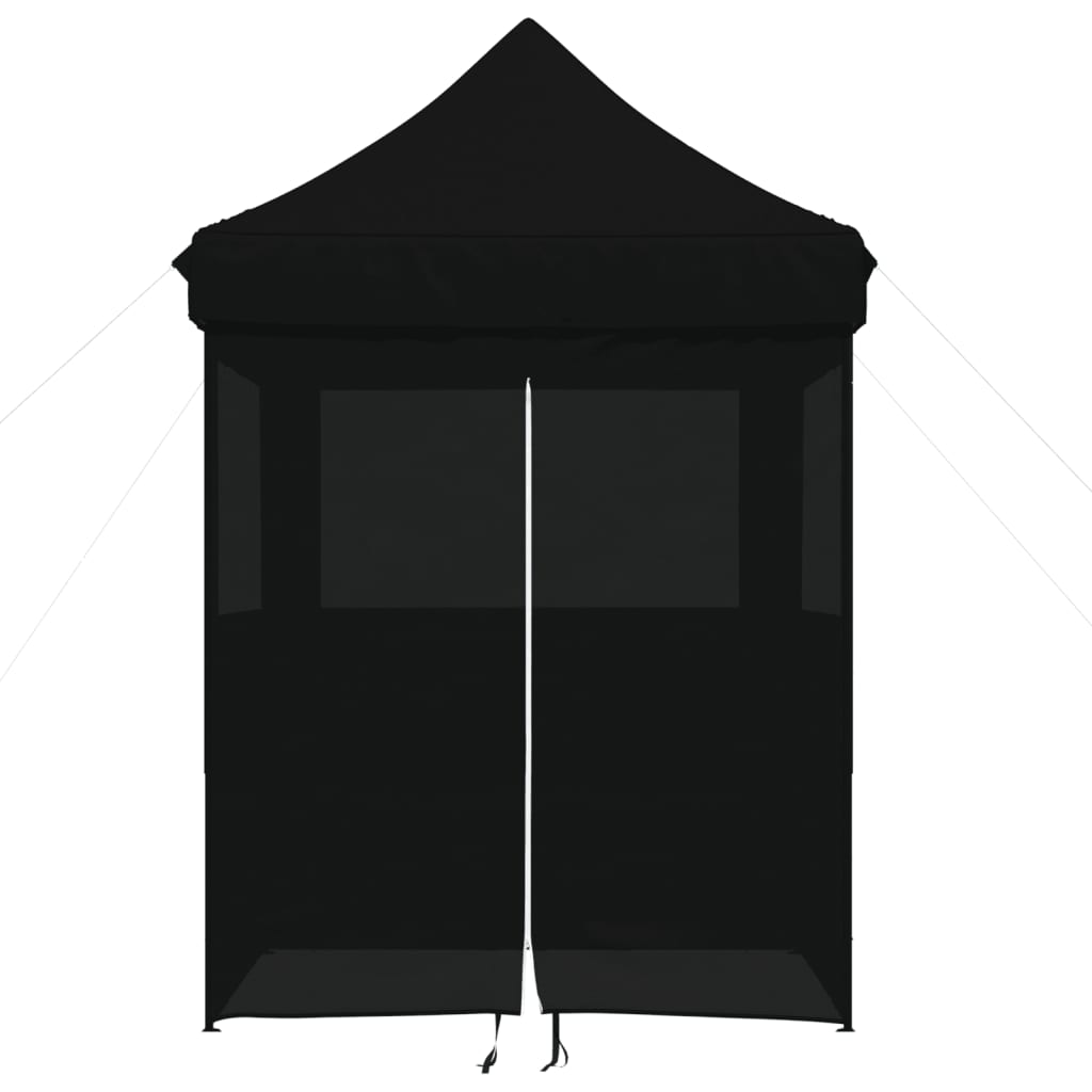 Tenda da festa pop-up pieghevole Vidaxx con 4 pareti laterali nera