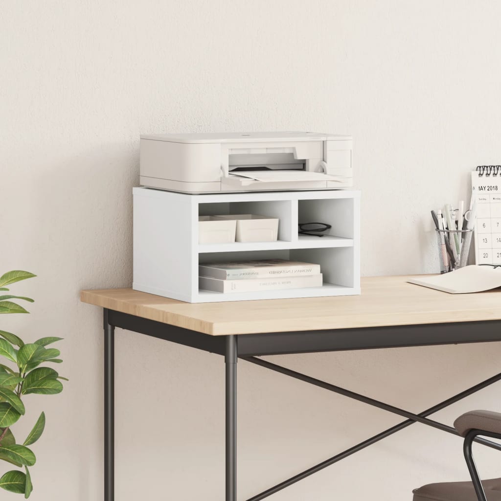 VidaXL mueble para impresora 40x32x22,5 cm madera procesada blanco