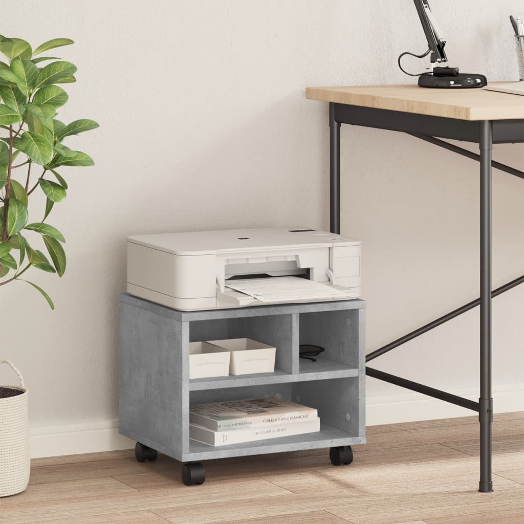 Caja de impresora Vidaxl con ruedas 41x32x34.5 cm Precio de concreto