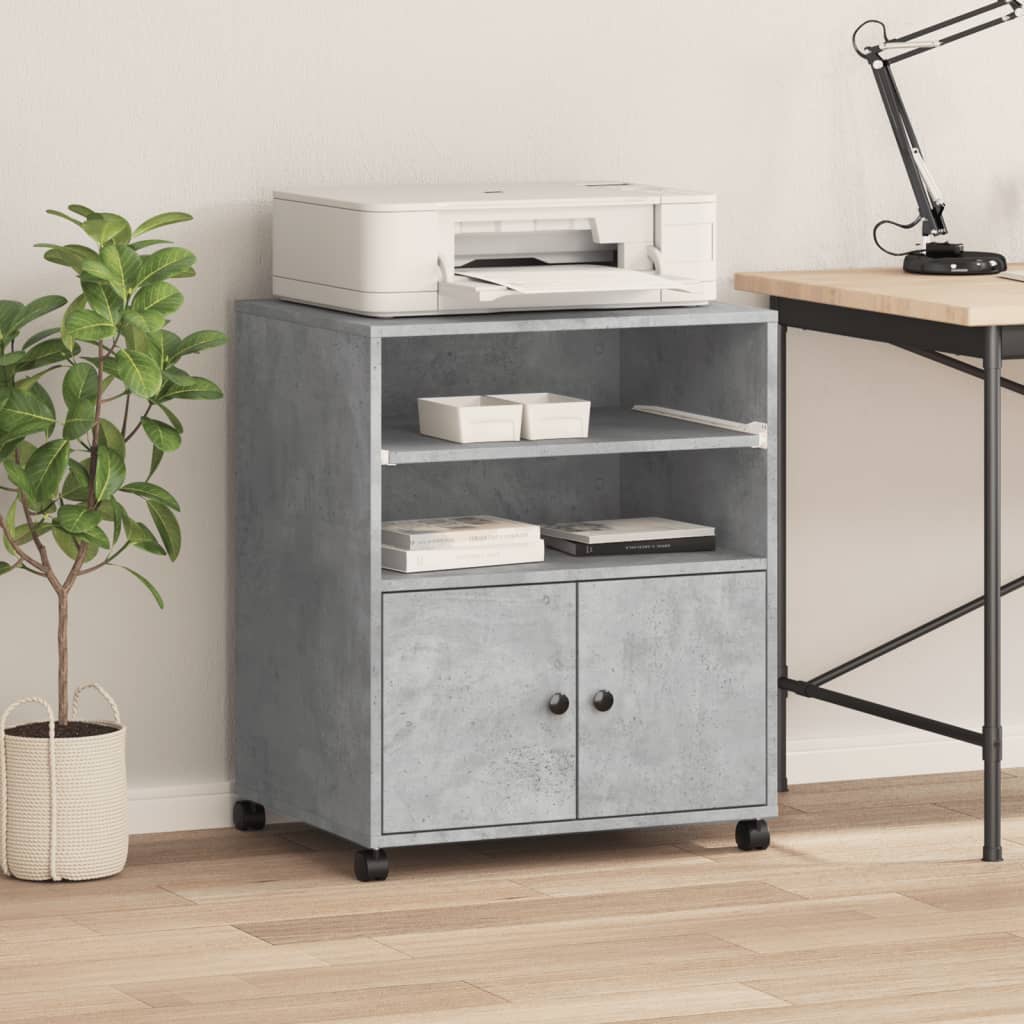 Caja de impresora Vidaxl con ruedas 60x48x74 cm Precio de concreto