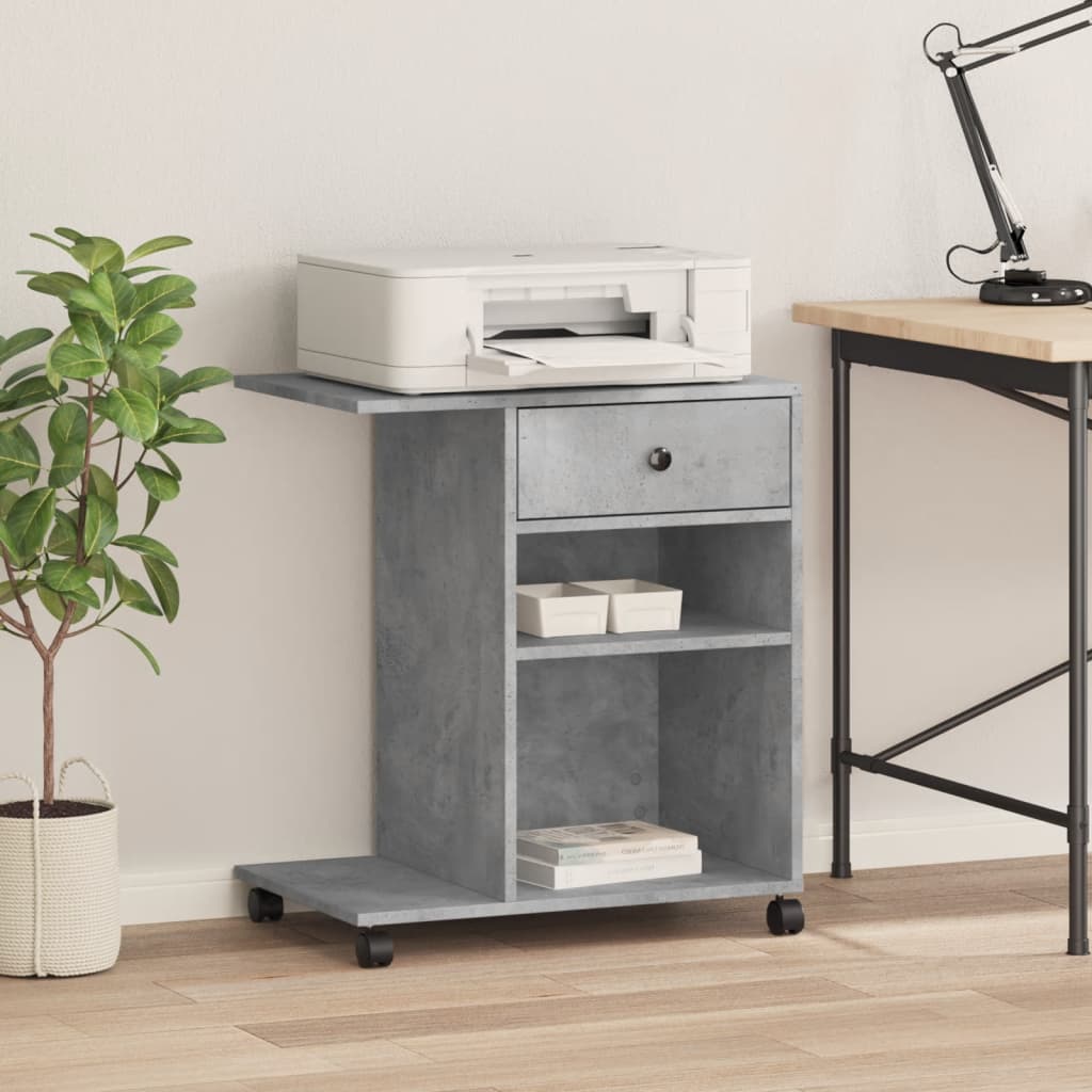 Caja de impresora Vidaxl con ruedas 60x40x68.5 cm Precio de concreto