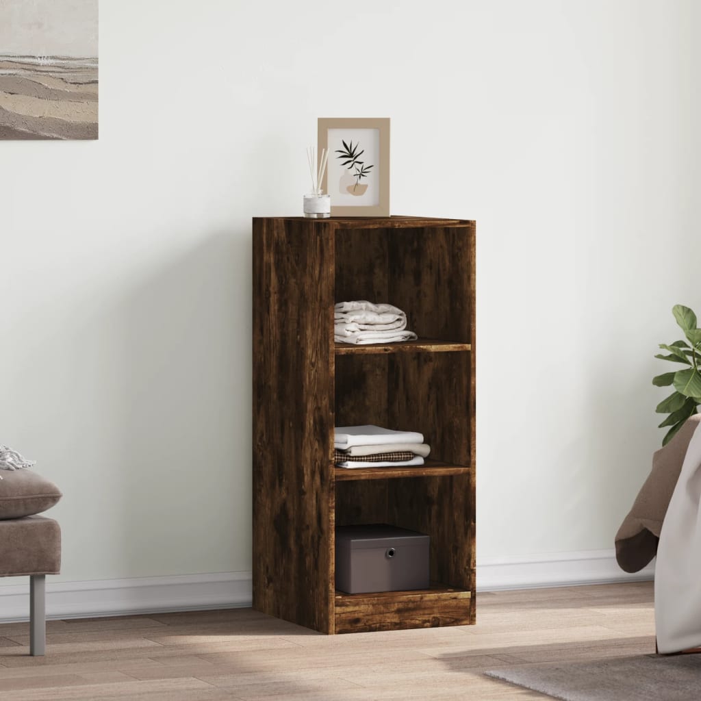 Vestuario de Vidaxl 48x41x102 cm de madera propiedad de roble ahumado coloreado