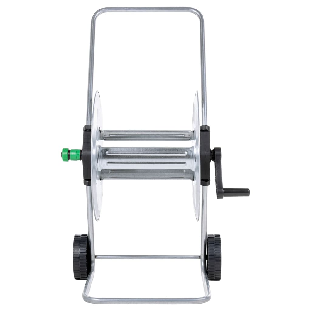 Carrello per tubo da giardino Vidaxxl per tubo in acciaio da 80 m 1 2 o 50 m 3 4
