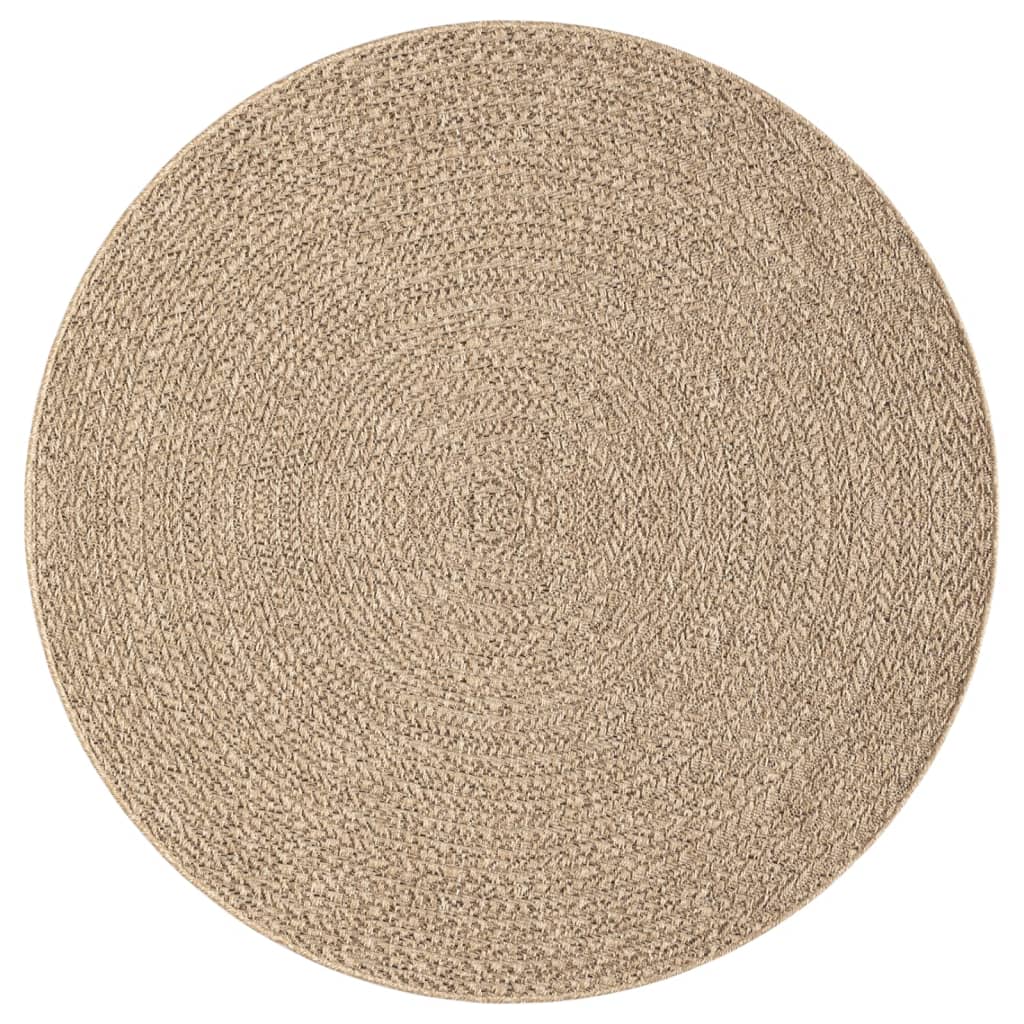 Vidaxl Rug Zizur all'interno e all'esterno Ø 200 cm look da iuta