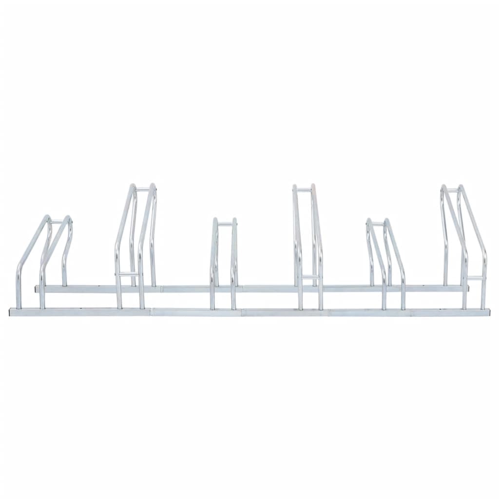 Soporte para bicicletas VidaXL para 6 bicicletas, independiente de acero galvanizado