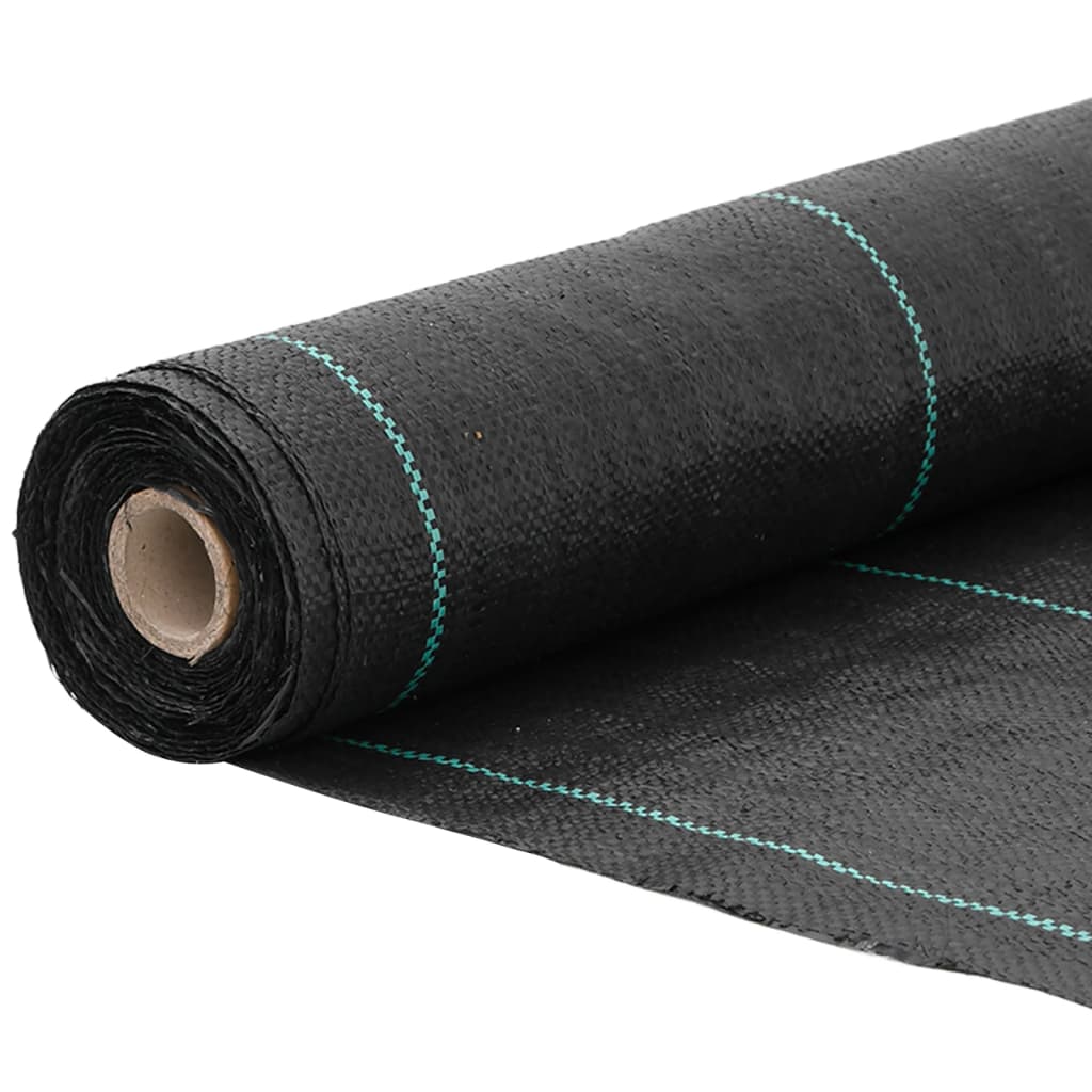 Panno di carota Vidaxl 0,5x150 m Polypropene nero