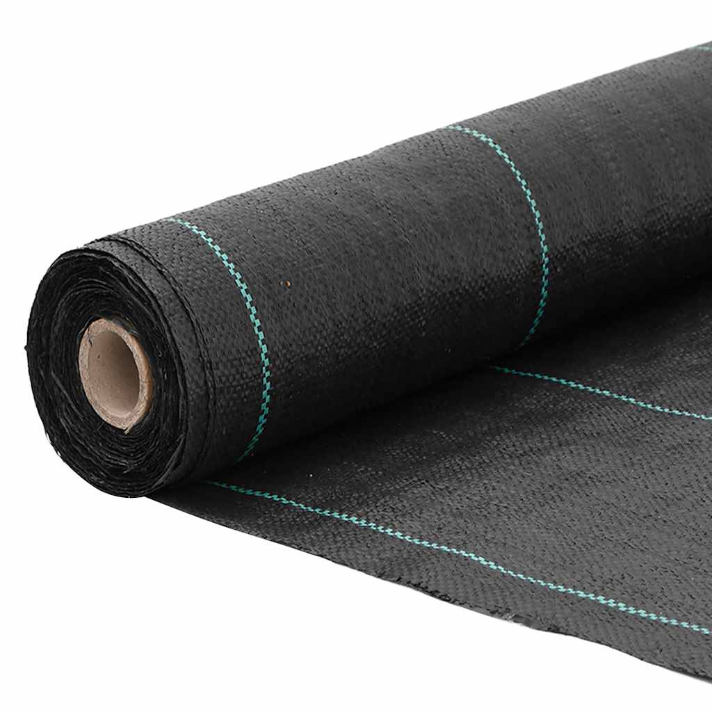 Panno di carota Vidaxl 1,5x25 m polipropene nero