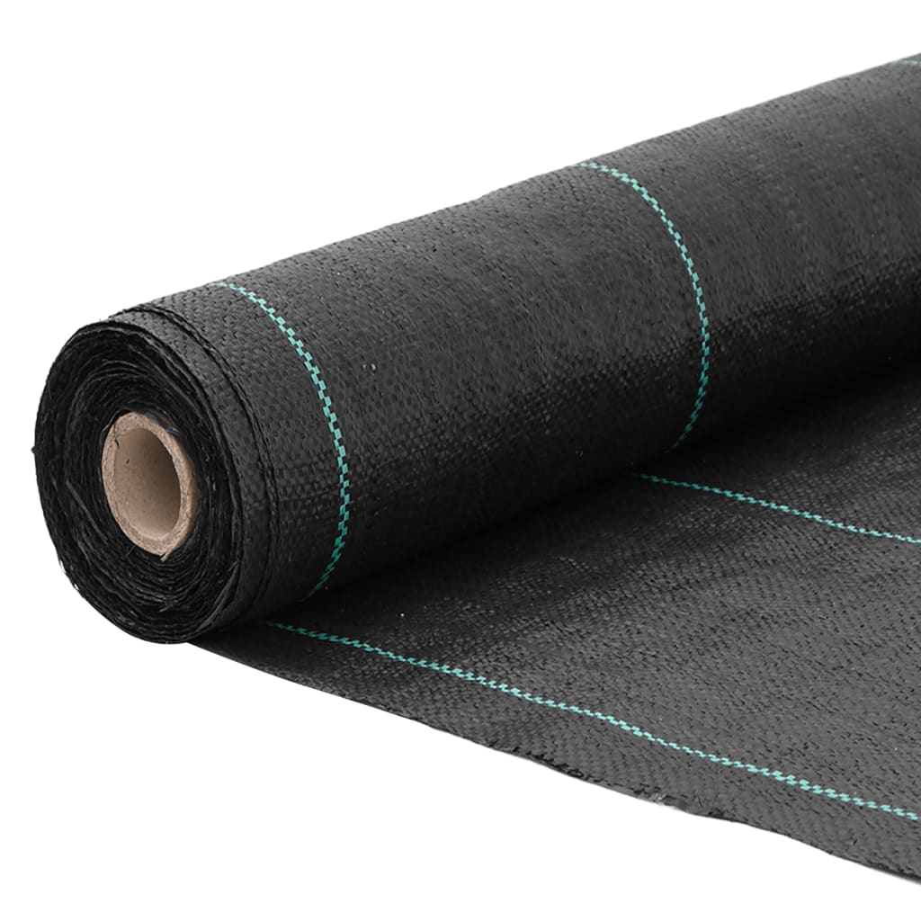 Vidaxl Carot stoffa 1,5x50 m Polypropene nero