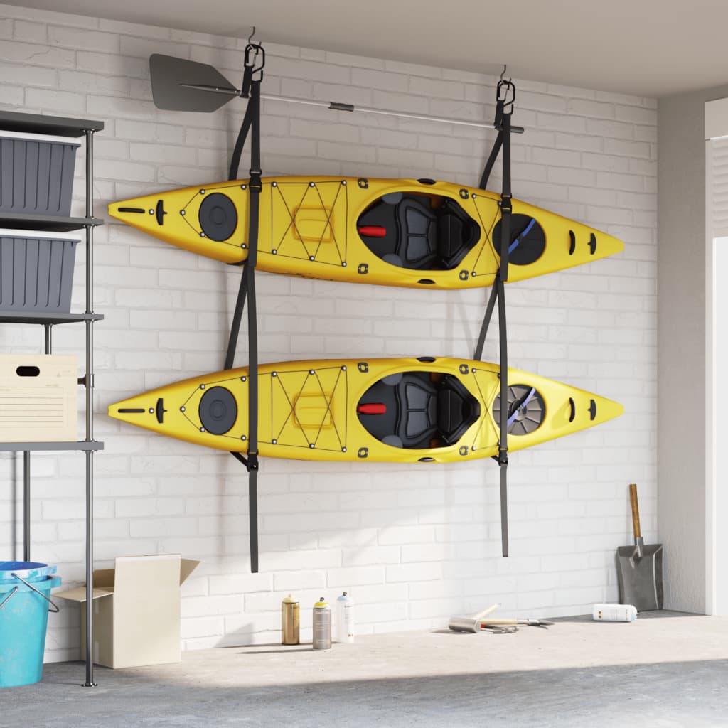 Vidaxl Kayakopbergriers Doble con abrazaderas de paletas 50 kg