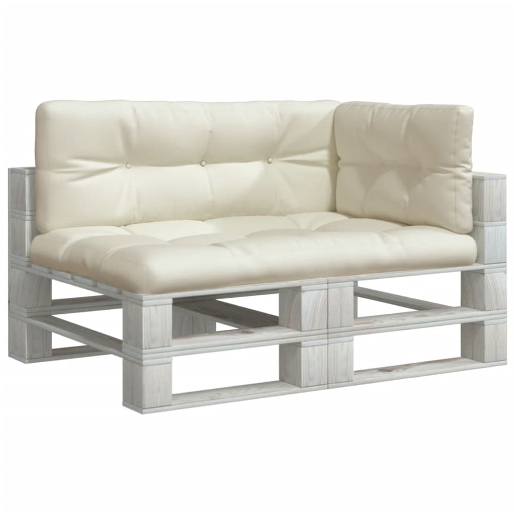 Cuscini per pallet VidaXL 3 pezzi in tessuto color crema