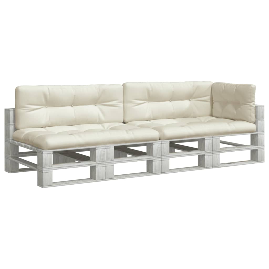 Cuscini per pallet VidaXL 5 pezzi in tessuto color crema