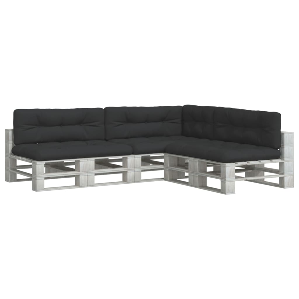 Cuscini per pallet VidaXL 7 pezzi in tessuto nero