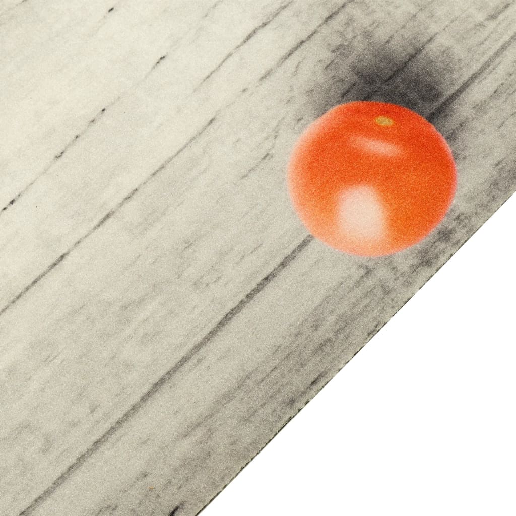 Vidaxl keukenmat wasbaar tomatenprint 45x150 cm fluweel