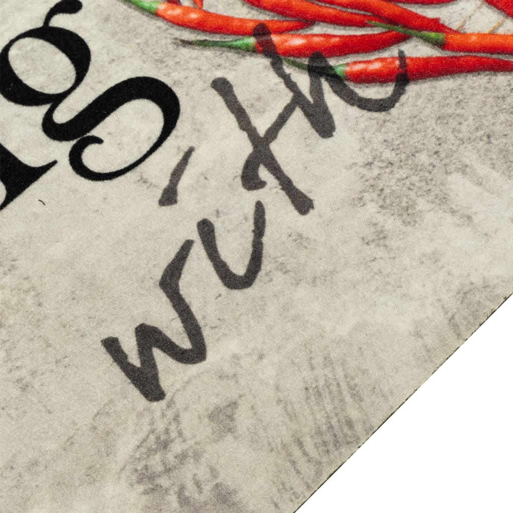 Vidaxl tappetino da cucina text pepe lavabile 60x180 cm velluto