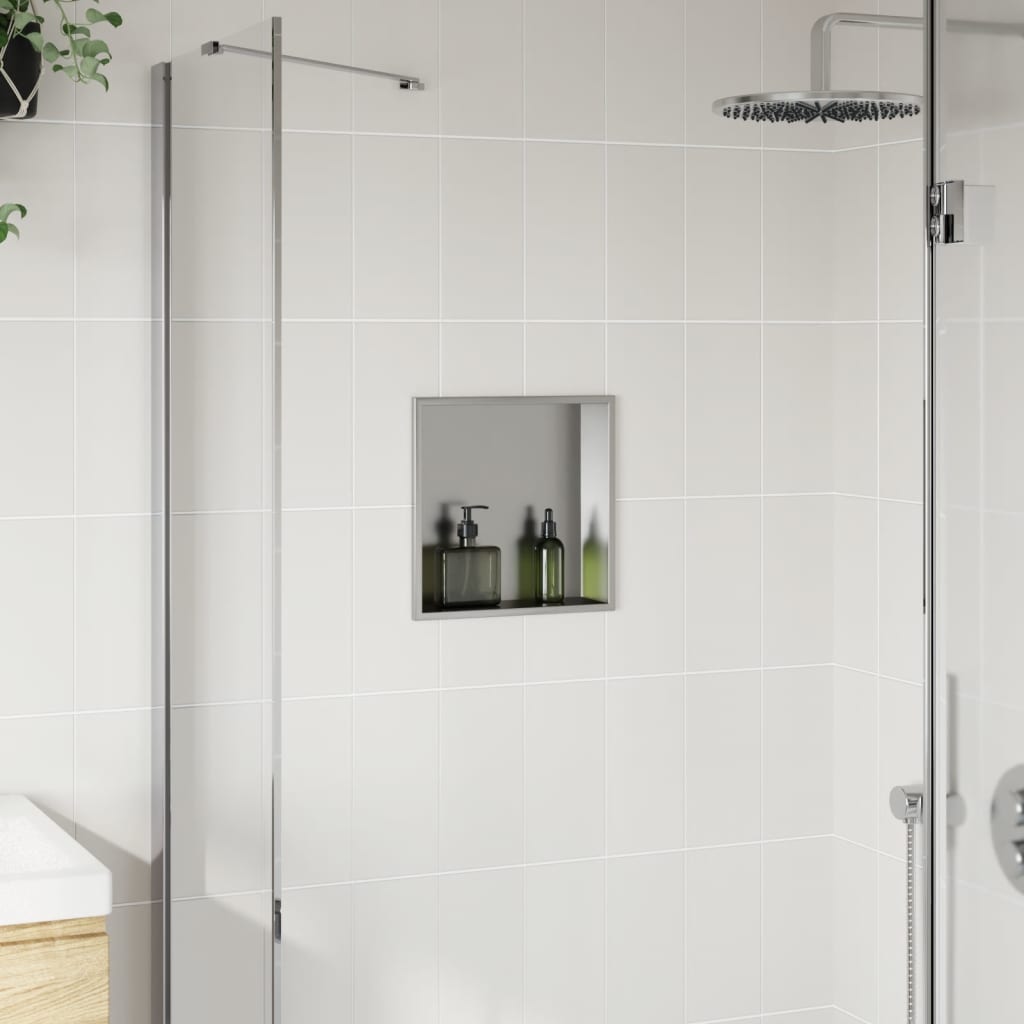 Vidaxl Shower 32x32x9 cm in acciaio inossidabile colorato in argento spazzolato