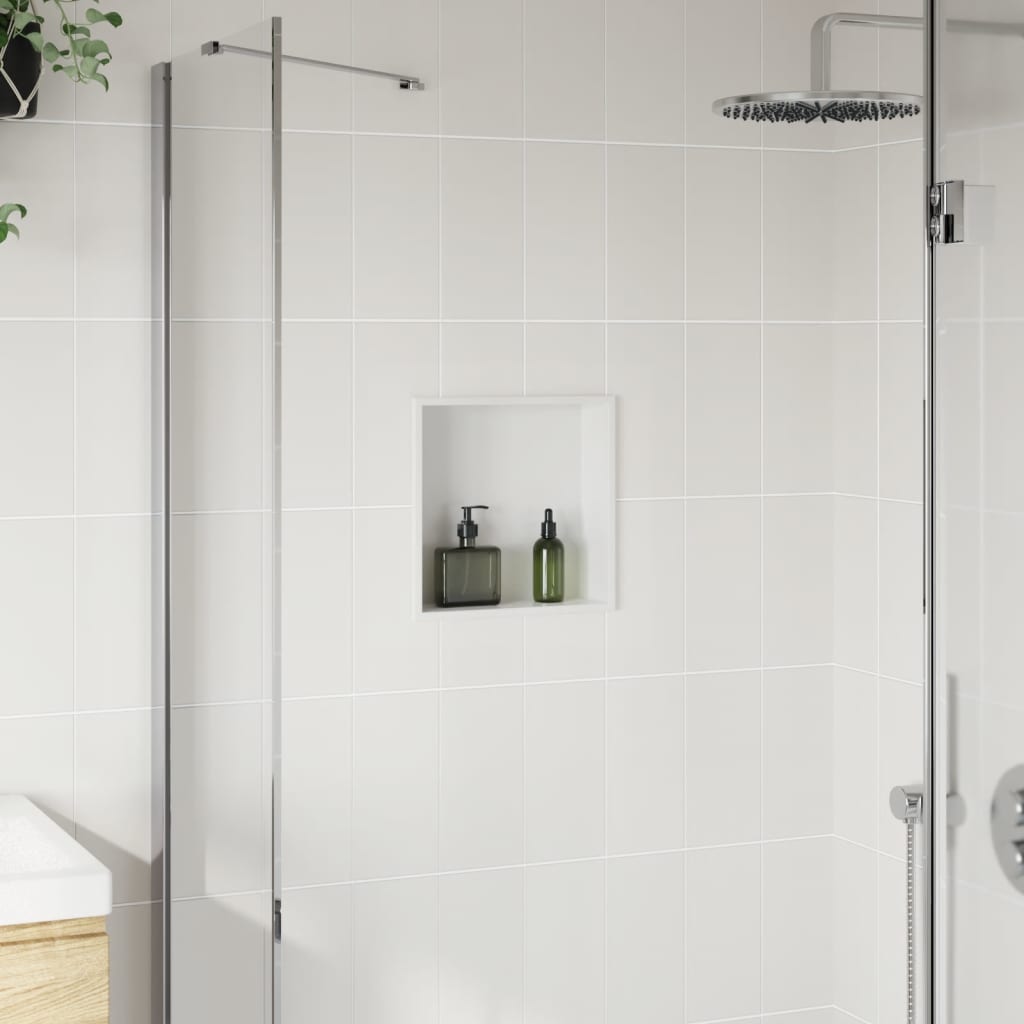 Vidaxl douchenis 32x32x9 cm roestvrijstaal matwit