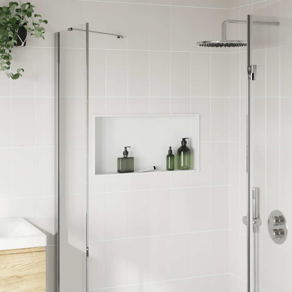 Vidaxl douchenis 62x32x9 cm roestvrijstaal matwit