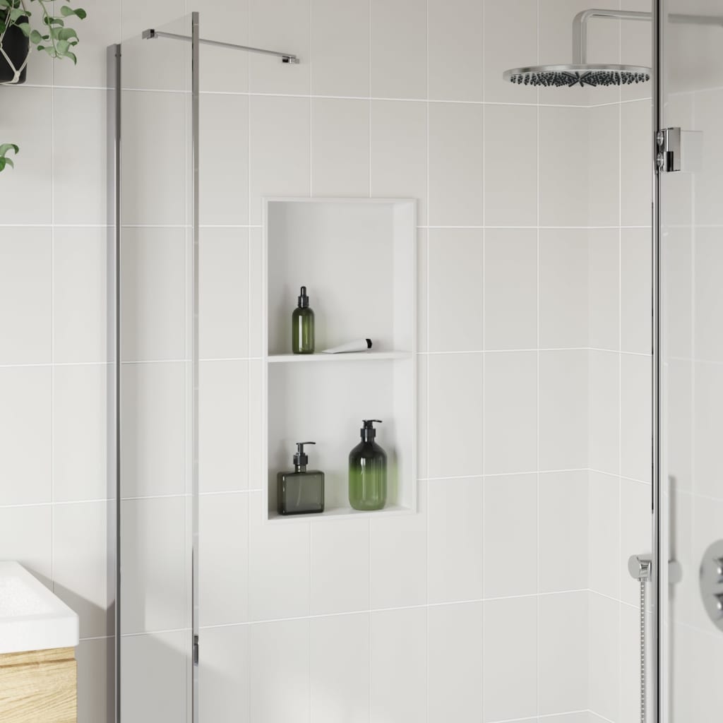 Vidaxl douchenis 32x62x9 cm roestvrijstaal matwit