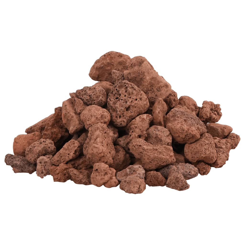 Vidaxl lavastenen 25 kg 1-2 cm rood