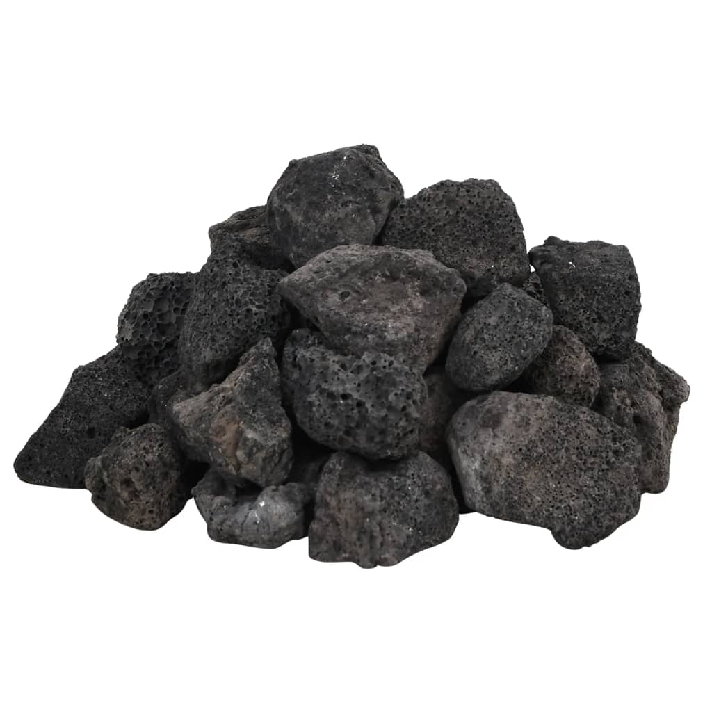 Vidaxl Lava pietre 25 kg 3-5 cm nero