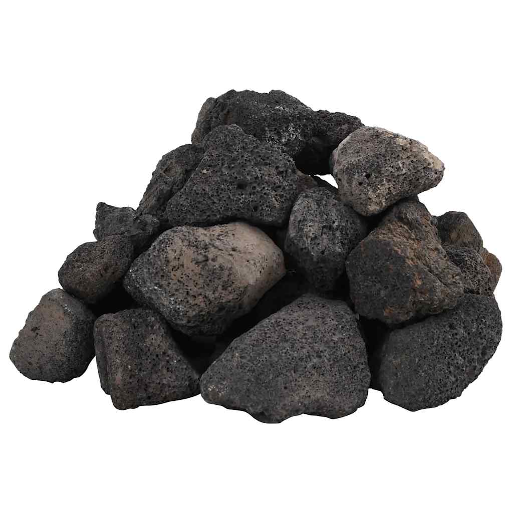 Vidaxl Lava pietre 25 kg 5-8 cm nero