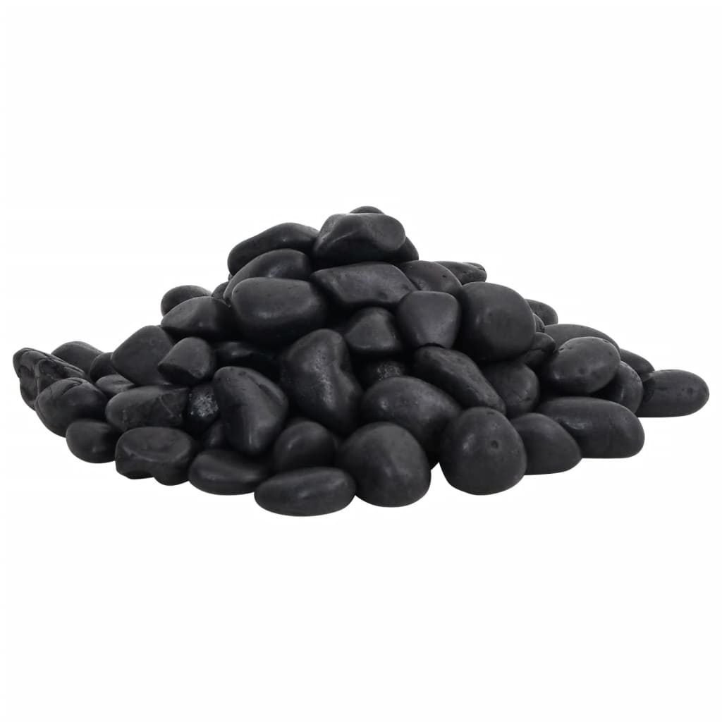 Vidaxl ciottoli lucidati 2-5 cm 10 kg neri