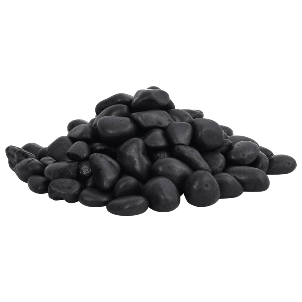 Vidaxl ciottoli lucidi 2-5 cm 25 kg neri