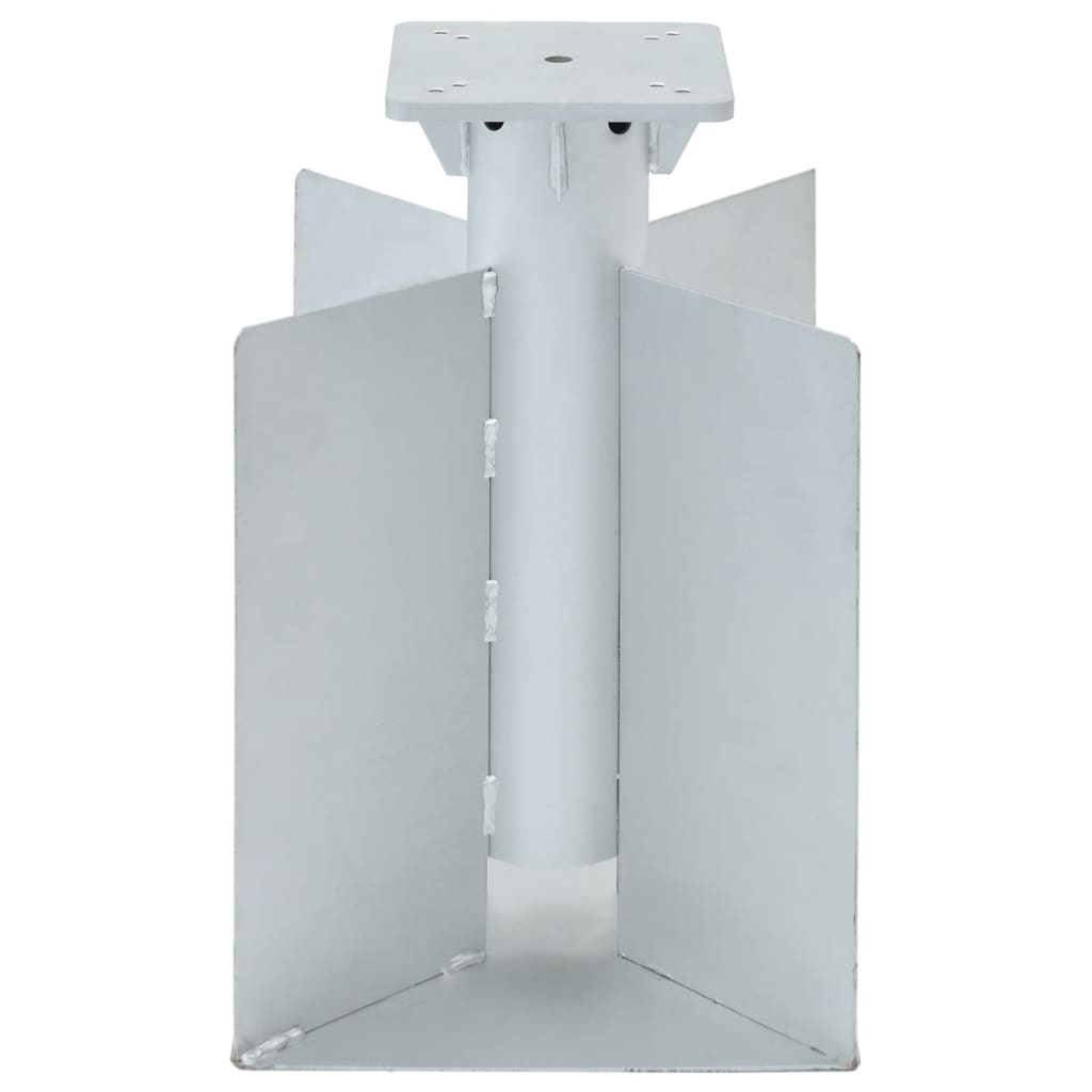 Vidaxl Parasol Foot per nel terreno 27.5x27.5x45 cm Colore argento in acciaio