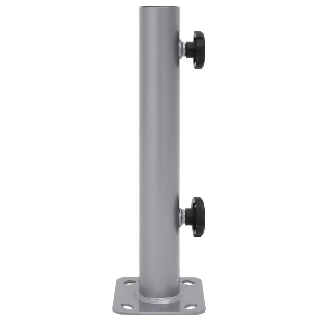 Vidaxx base de sombrilla para poste ø32 34 38 mm acero plateado