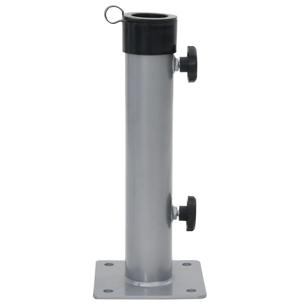 Vidaxx base de sombrilla para poste ø38 48 mm acero plateado